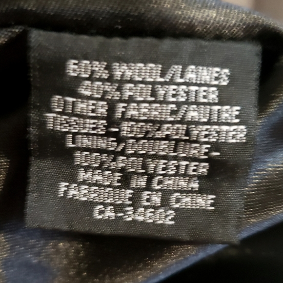 Della Spiga Black Coat Elbow Cuffed Sleeves Sweater Arms Chrome Button W-Size 10 - Picture 10 of 11